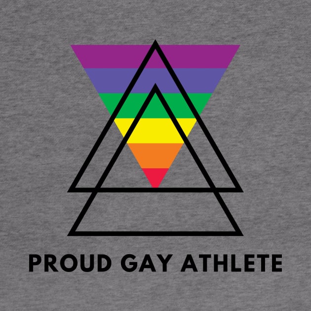 Proud Gay Athlete (Black text) by Half In Half Out Podcast